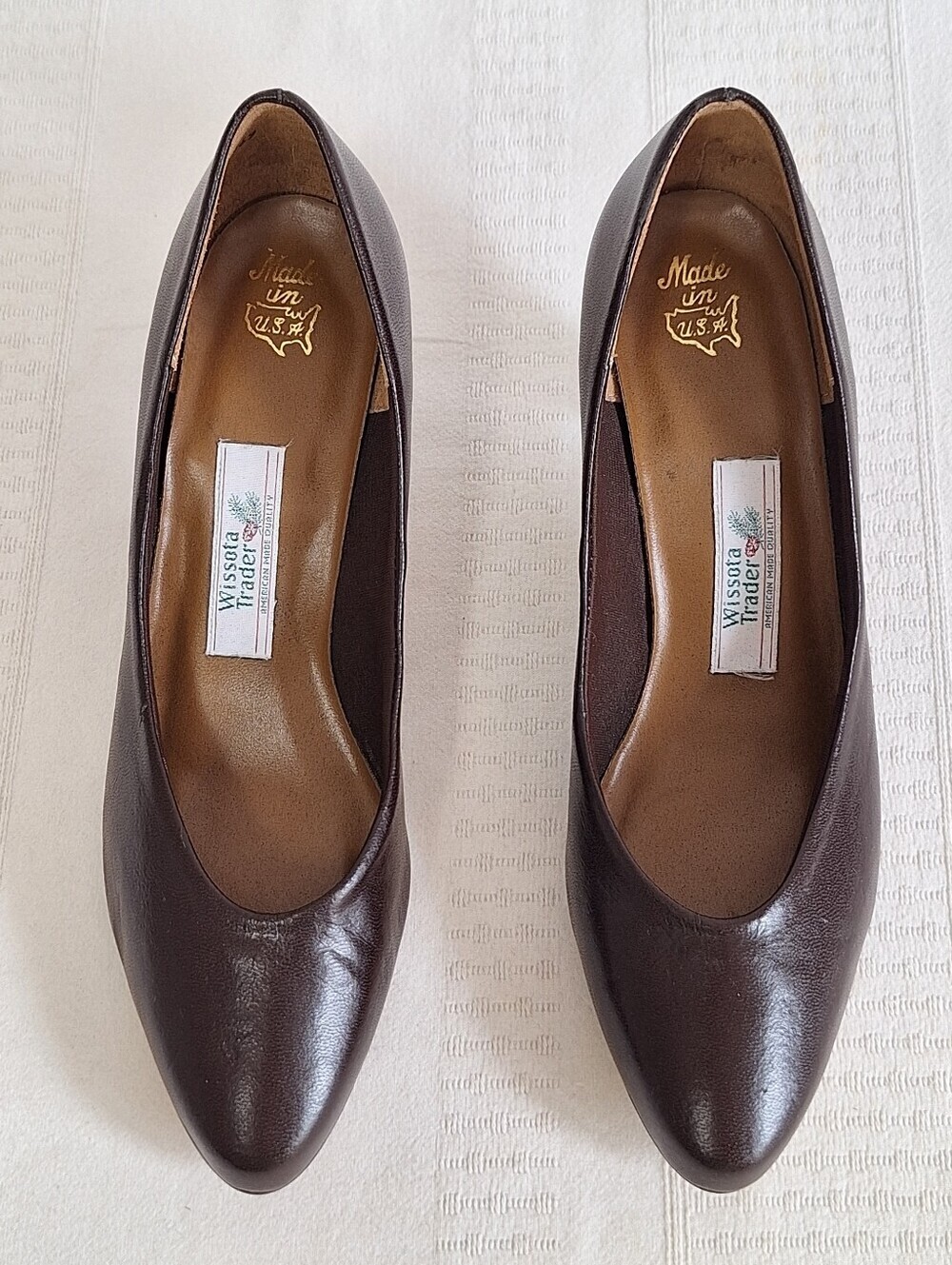 NWT Wissota Trader Classic Brown Leather Women's Heels by